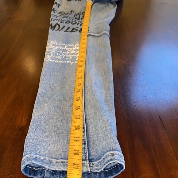 Waimea Men’s Graffiti Denim Skinny Jeans Streetwear Size 32x31 - Picture 10 of 14